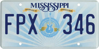 MS license plate FPX346