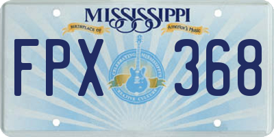 MS license plate FPX368