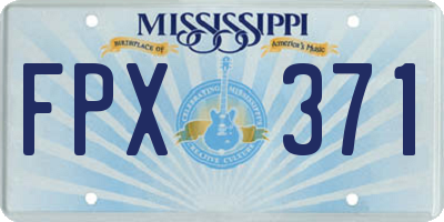 MS license plate FPX371