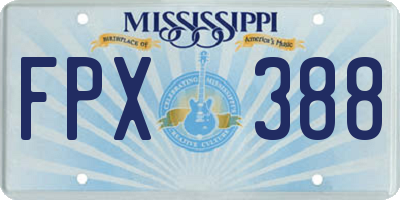 MS license plate FPX388