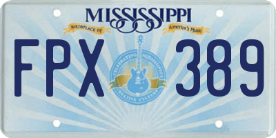 MS license plate FPX389