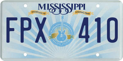 MS license plate FPX410