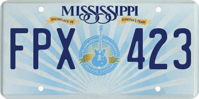 MS license plate FPX423