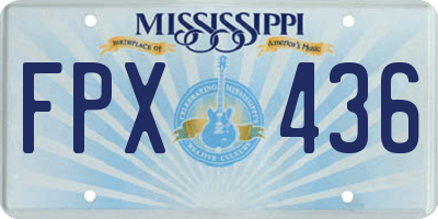 MS license plate FPX436