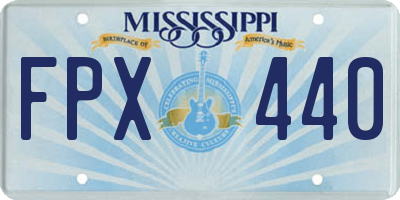 MS license plate FPX440