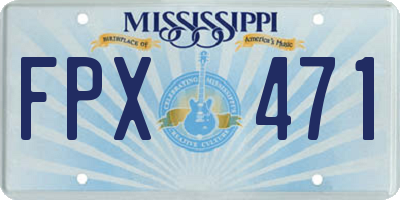 MS license plate FPX471