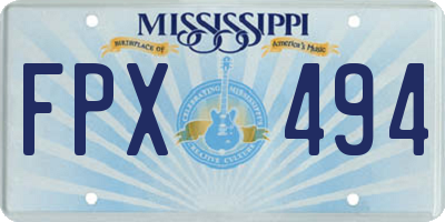 MS license plate FPX494