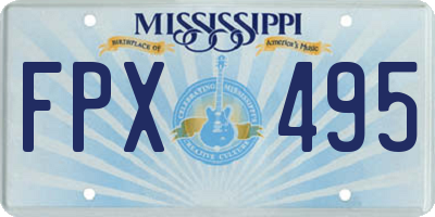 MS license plate FPX495