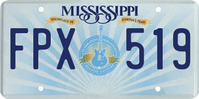 MS license plate FPX519