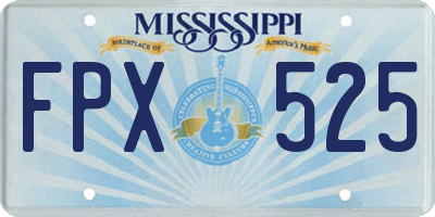 MS license plate FPX525