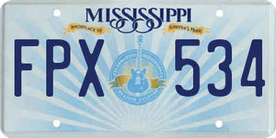 MS license plate FPX534