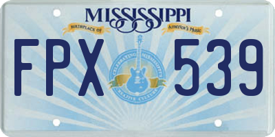 MS license plate FPX539