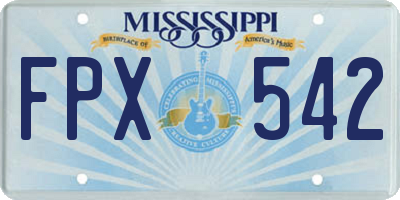MS license plate FPX542