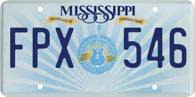 MS license plate FPX546