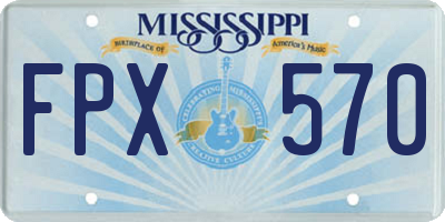 MS license plate FPX570