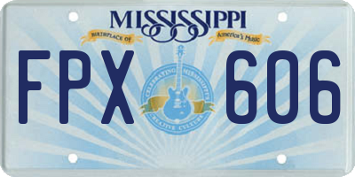 MS license plate FPX606