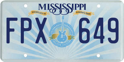 MS license plate FPX649