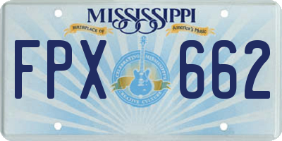 MS license plate FPX662