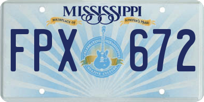 MS license plate FPX672