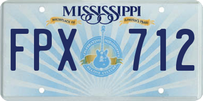 MS license plate FPX712