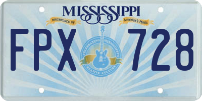 MS license plate FPX728
