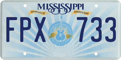 MS license plate FPX733