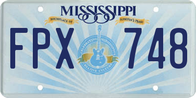 MS license plate FPX748