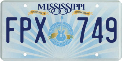 MS license plate FPX749