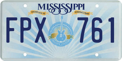 MS license plate FPX761