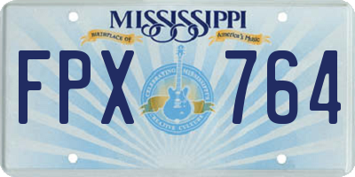 MS license plate FPX764