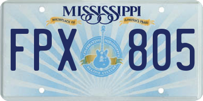 MS license plate FPX805