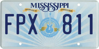 MS license plate FPX811