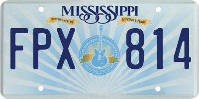 MS license plate FPX814