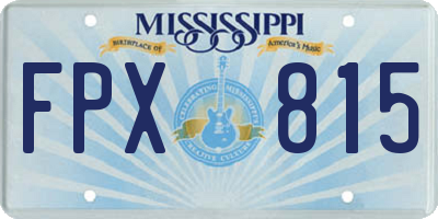 MS license plate FPX815