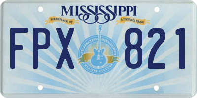 MS license plate FPX821