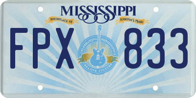 MS license plate FPX833