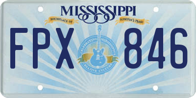 MS license plate FPX846