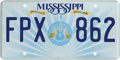 MS license plate FPX862