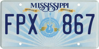 MS license plate FPX867