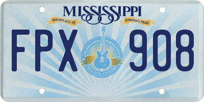 MS license plate FPX908