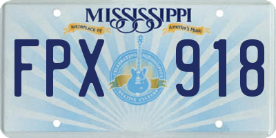 MS license plate FPX918