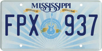 MS license plate FPX937