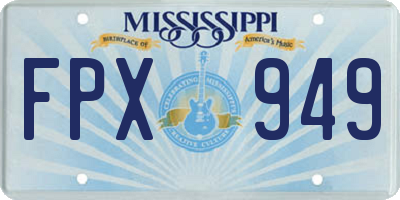 MS license plate FPX949