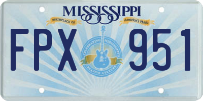 MS license plate FPX951