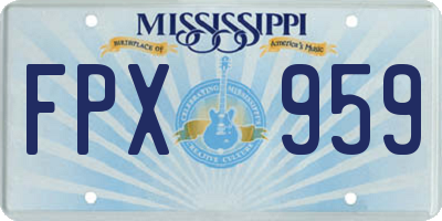 MS license plate FPX959