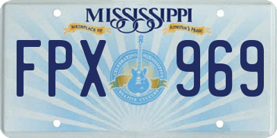 MS license plate FPX969