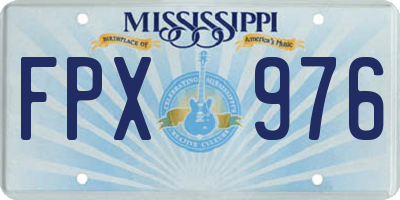 MS license plate FPX976
