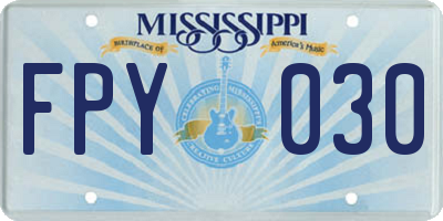 MS license plate FPY030