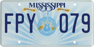 MS license plate FPY079