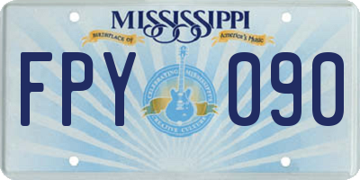 MS license plate FPY090